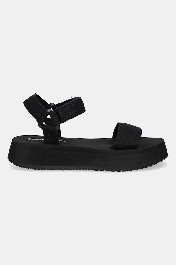 Sandály Calvin Klein Jeans SANDAL VELCRO WEBBING MG YW0YW01693 černá SS25