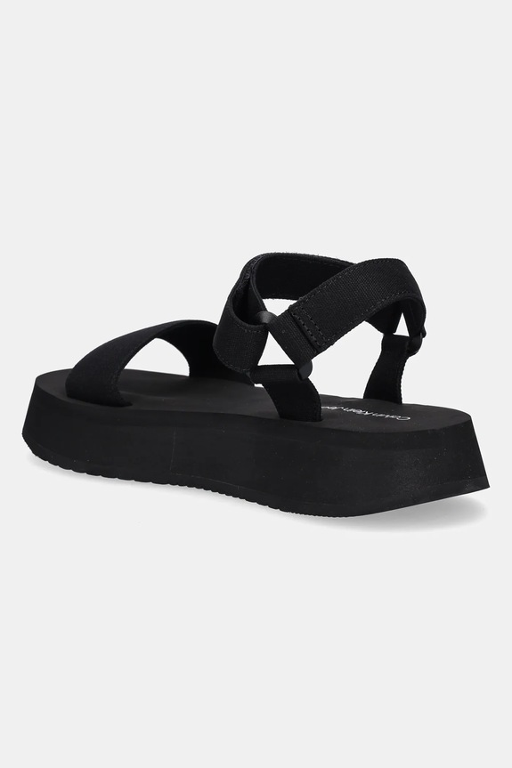Boty Sandály Calvin Klein Jeans SANDAL VELCRO WEBBING MG YW0YW01693 černá