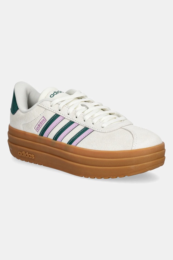 adidas sneakers Vl Court Bold pelle scamosciata beige JI1788