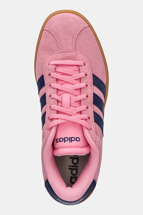 Semišové tenisky adidas Vl Court Bold ružová JI1789