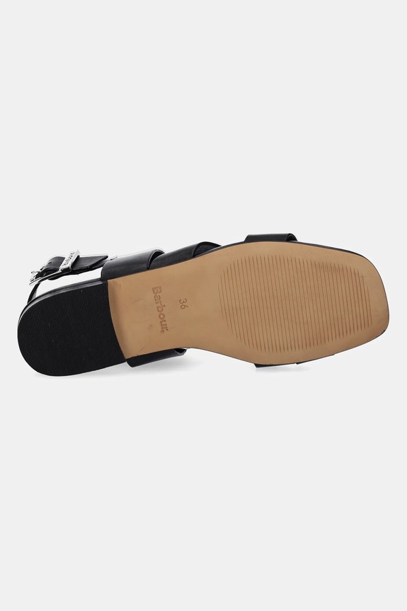Barbour sandały skórzane Penelope LFO0759BK12 czarny
