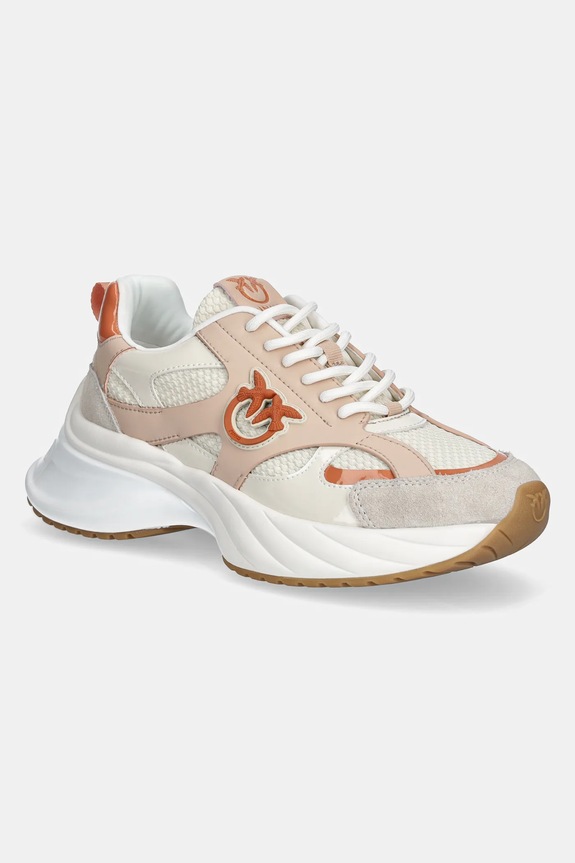 Pinko sneakersy Ariel skóra zamszowa beżowy SS0067.E023.W4E