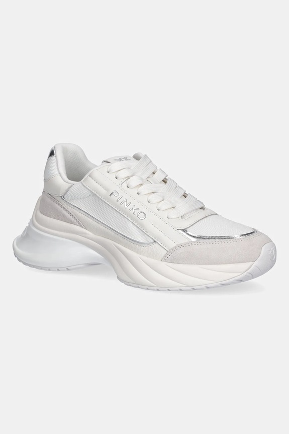 Pinko sneakersy Ariel skóra zamszowa biały SS0031.P075.ZI6