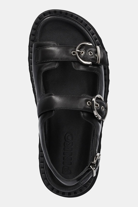Pinko sandały skórzane Kate czarny SD0293.P003.Z99