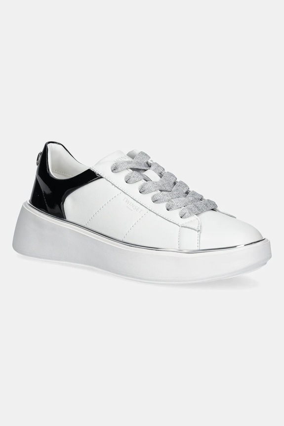 Twinset sneakersy tekstylny biały 251TCP042.01870