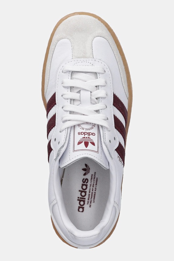 Usnjene superge adidas Originals Sambae bela JP5610