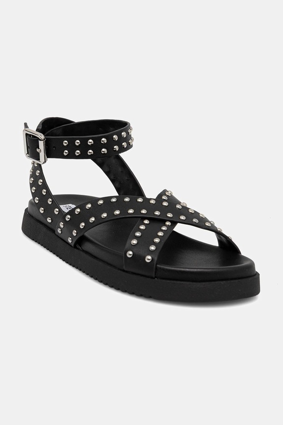Steve Madden sandały skórzane My Bestie-S płaski czarny SM11003786.032