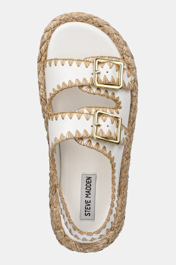 Steve Madden sandały skórzane Portofino biały SM11003073.16Y