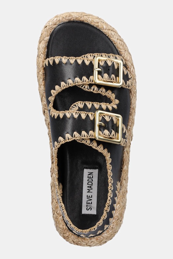 Steve Madden sandały skórzane Portofino czarny SM11003073.05O