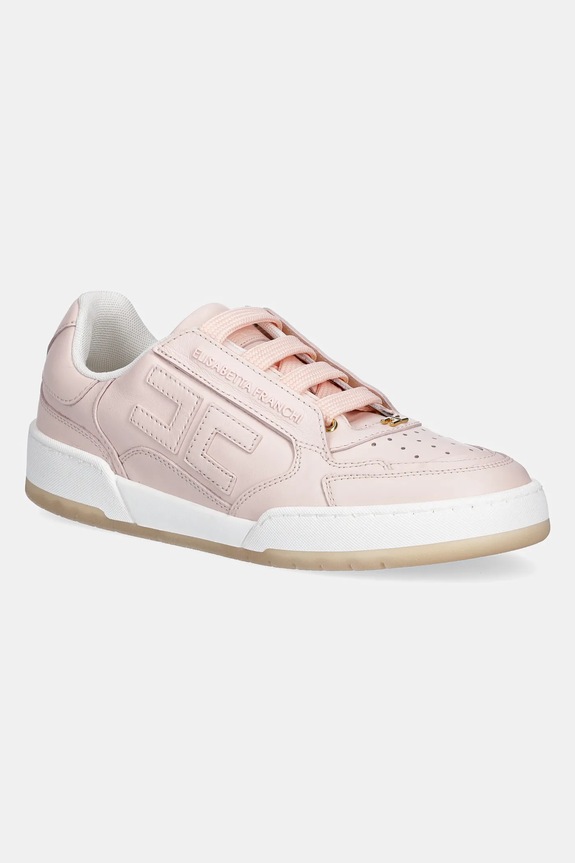 Elisabetta Franchi sneakers in pelle pelle scamosciata rosa SA48G51E2.AR6