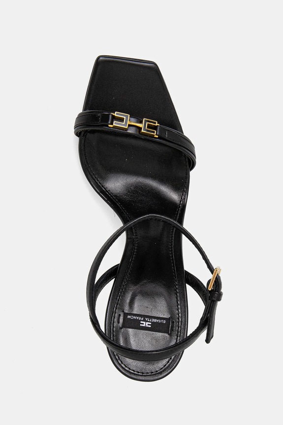 Δερμάτινα πέδιλα Elisabetta Franchi μαύρο SA57L51E2.110