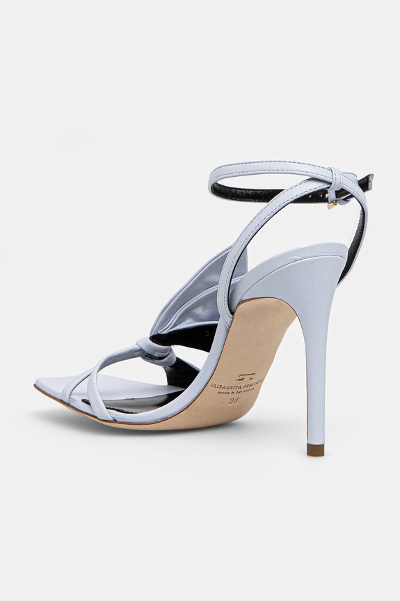 Παπούτσια Δερμάτινα πέδιλα Elisabetta Franchi SA25L51E2.A28 μπλε