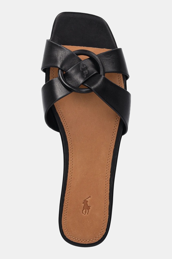 Polo Ralph Lauren leather sliders Ring black 818955857