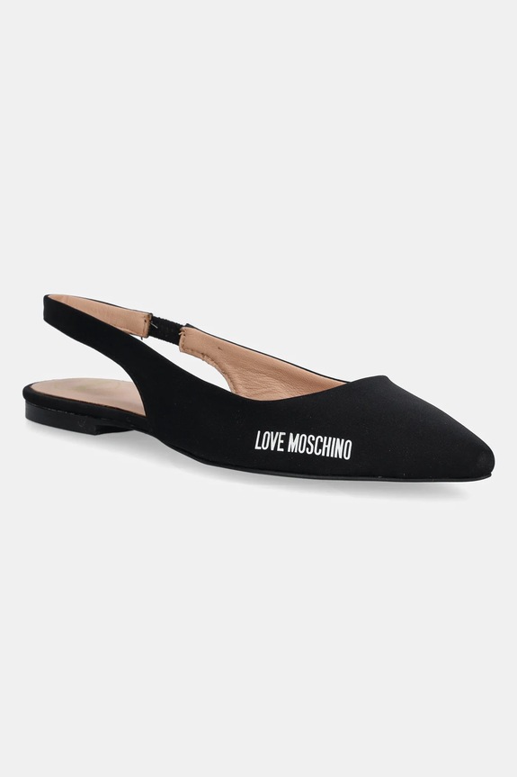 Love Moschino baleriny odkryta pięta czarny JA11021G1MIM0000