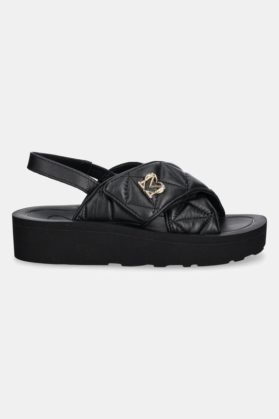 Love Moschino sandały skórzane JA16044I1MIE0000 czarny SS25
