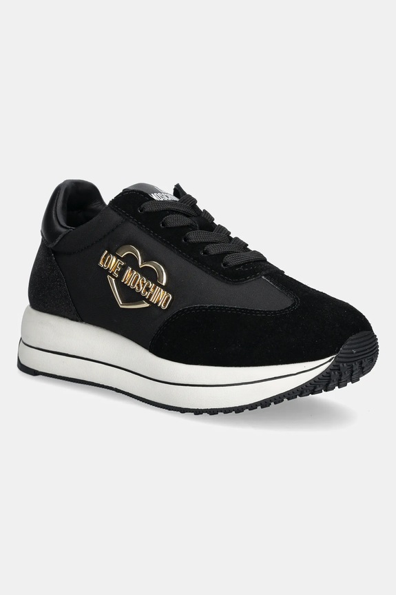 Love Moschino sneakersy tekstylny czarny JA15074G1MINA00A