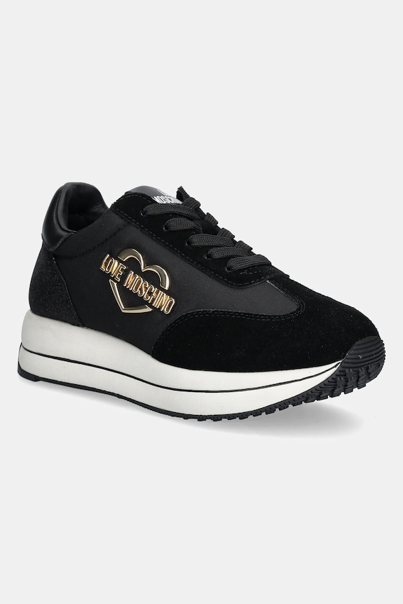 Love Moschino sneakersy tekstylny czarny JA15074G1MINA00A