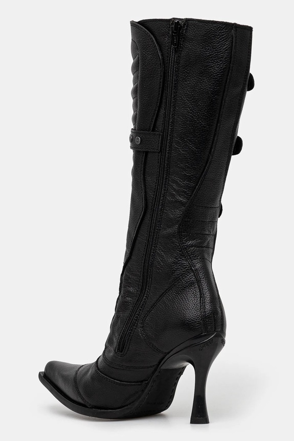 Obuv Kožené čižmy VETEMENTS Biker Boots WA66BO110B čierna