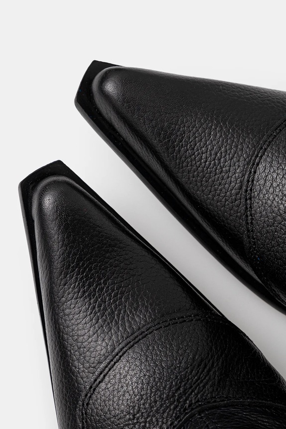 Kožené čižmy VETEMENTS Biker Boots čierna WA66BO110B