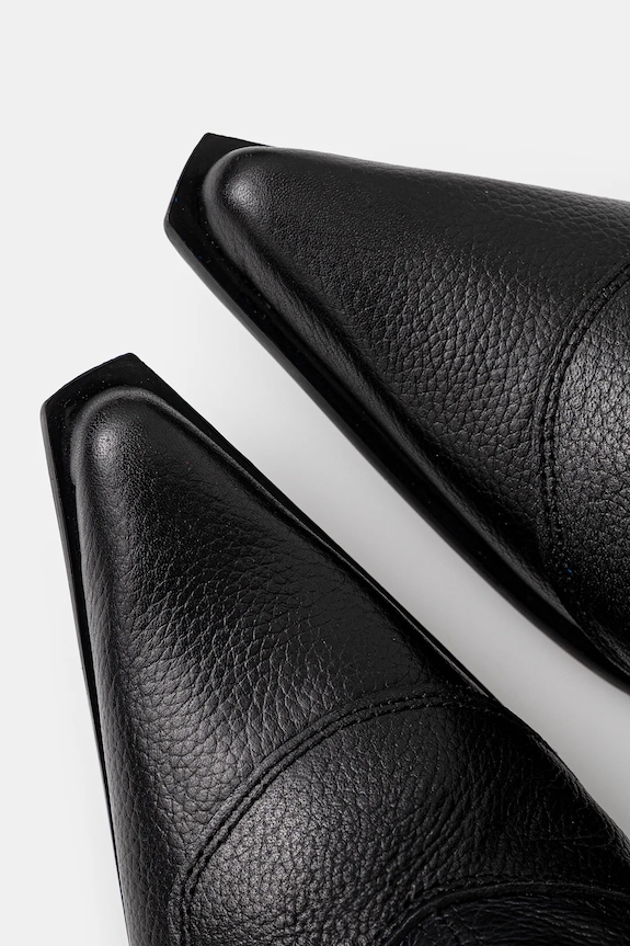 Kožené čižmy VETEMENTS Biker Boots čierna WA66BO110B