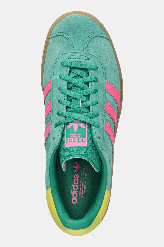 Superge iz semiša adidas Originals Gazelle Bold zelena JH9668