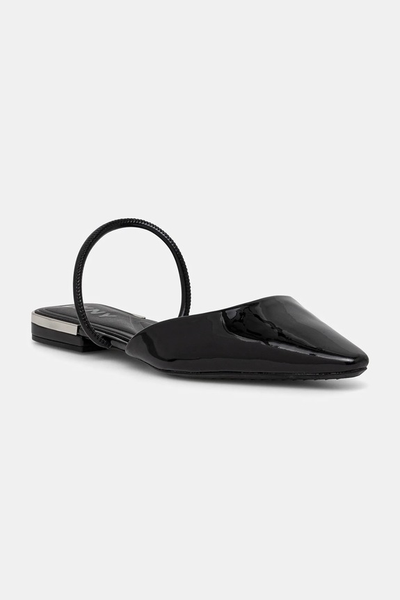 Dkny baleriny Cabbi odkryta pięta czarny K1500146.BLK