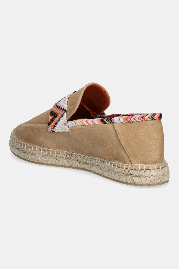 Scarpe Missoni espadrillas in pelle scamosciata Amelia MWB013.020 beige