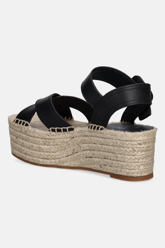 Scarpe BOSS espadrillas in pelle Machica 50542356.001 nero