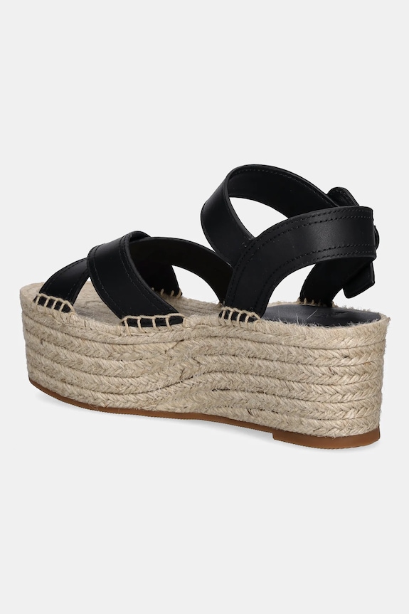 Scarpe BOSS espadrillas in pelle Machica 50542356.001 nero