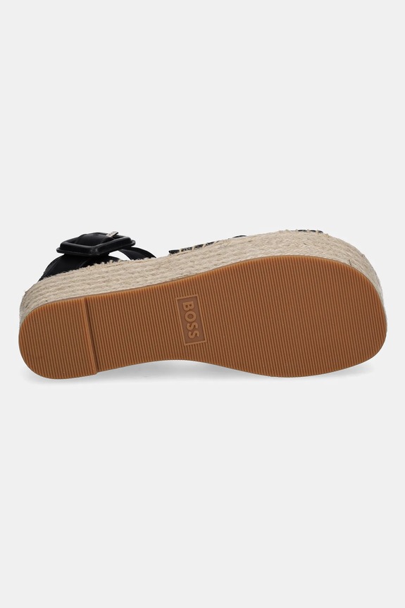 BOSS espadrillas in pelle Machica 50542356.001 nero