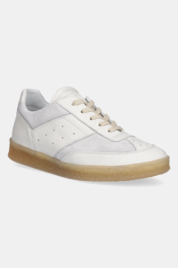 Шкіряні кросівки MM6 Maison Margiela замша білий S59WS0235.P6435.HA616