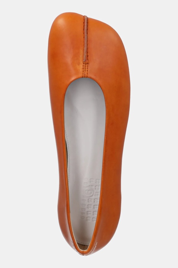 MM6 Maison Margiela balerini din nubuc portocaliu S59WZ0097.P5000.T2222