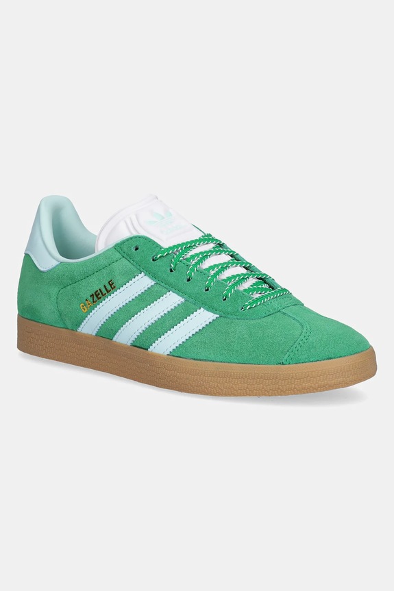 Замшевые кроссовки adidas Originals Gazelle замш зелёный JH7218
