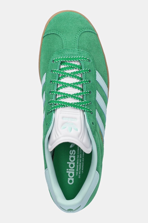 Замшевые кроссовки adidas Originals Gazelle зелёный JH7218