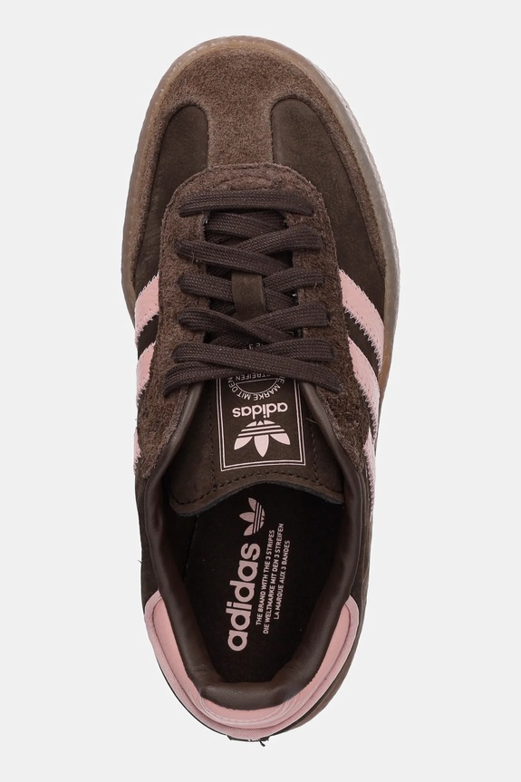 Маратонки от набук adidas Originals Sambae кафяв JI2744