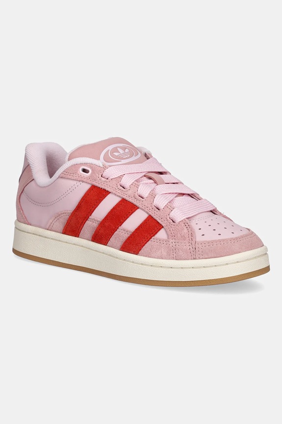 Usnjene superge adidas Originals Campus 00S Beta W Semiš roza JH5607