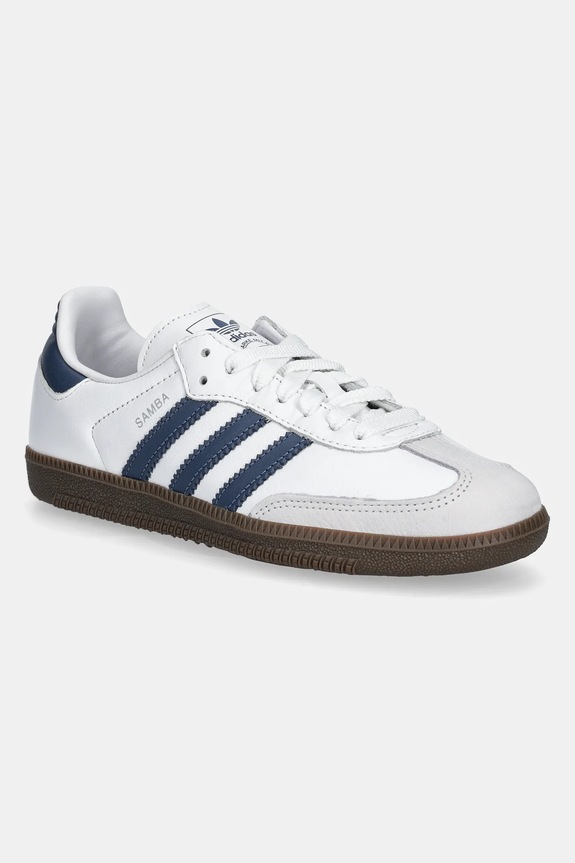 Δερμάτινα sneakers adidas Originals Samba Og W φλατ λευκό JH5688