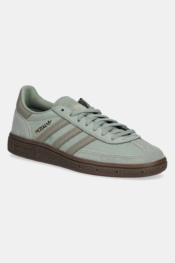 Nubukové tenisky adidas Originals Handball Spezial W nízký zelená JI2645