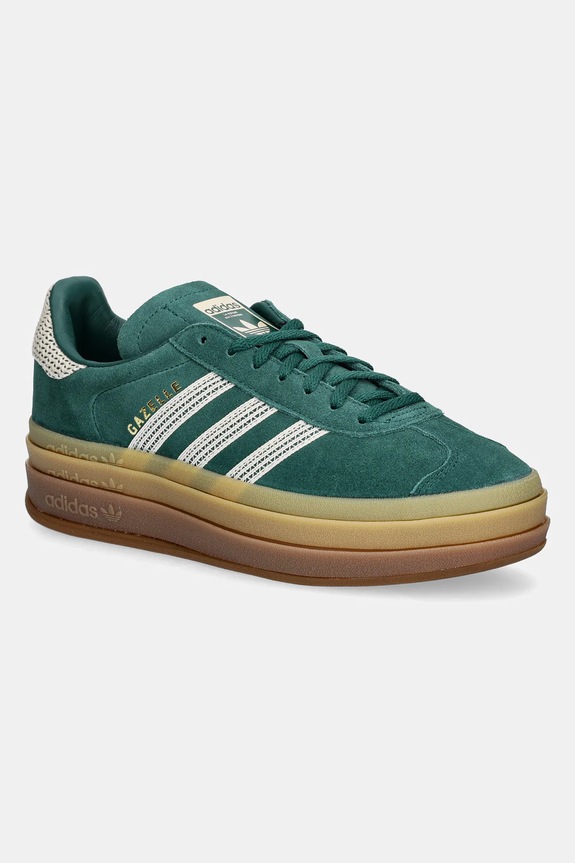 adidas Originals sneakers in camoscio Gazelle Bold W pelle scamosciata verde JS3358