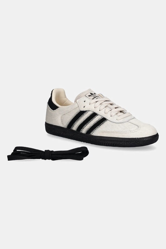 Kožne tenisice adidas Originals Samba OG W JP5329 bež