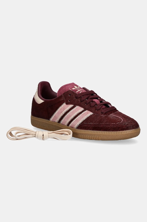 Kožne tenisice adidas Originals Samba OG W JP5330 bordo