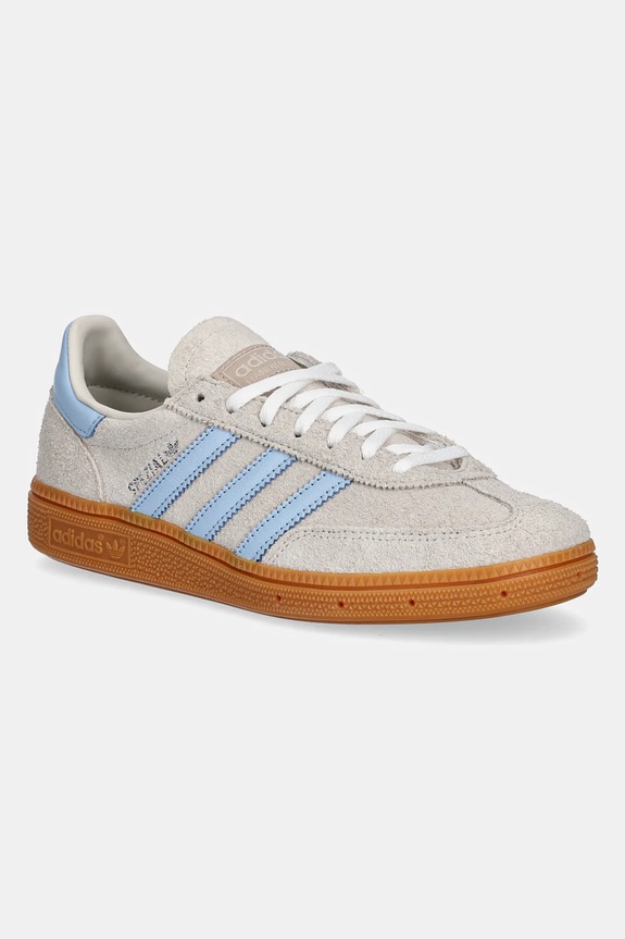 Semišové tenisky adidas Originals Handball Spezial W plochá sivá JS0241