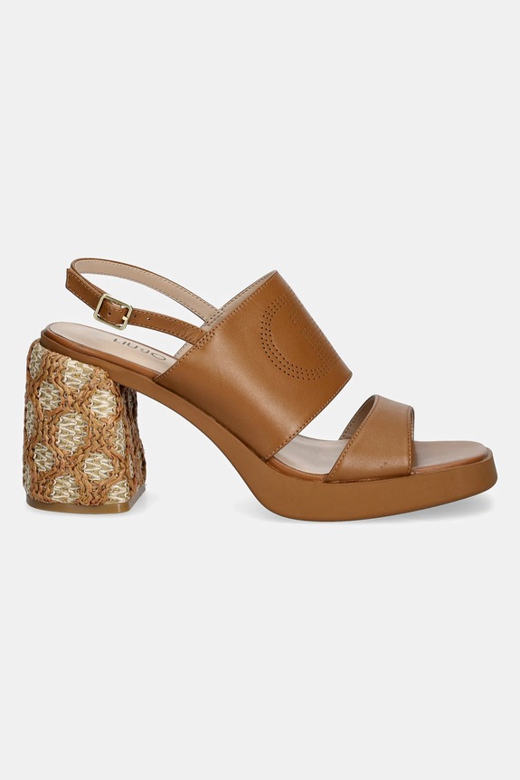 Liu Jo sandały skórzane GISELE 09 SA5095P0102S1853 brązowy SS25
