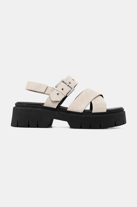 Semišové sandále HUGO Kris 50541753.102 béžová SS25