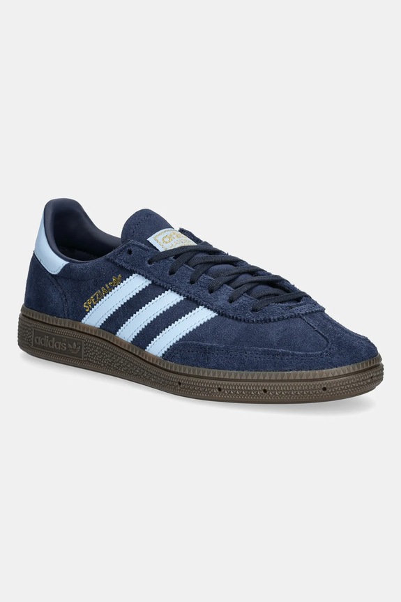 Detské tenisky adidas Originals Handball Spezial J semišová koža tmavomodrá IH8011
