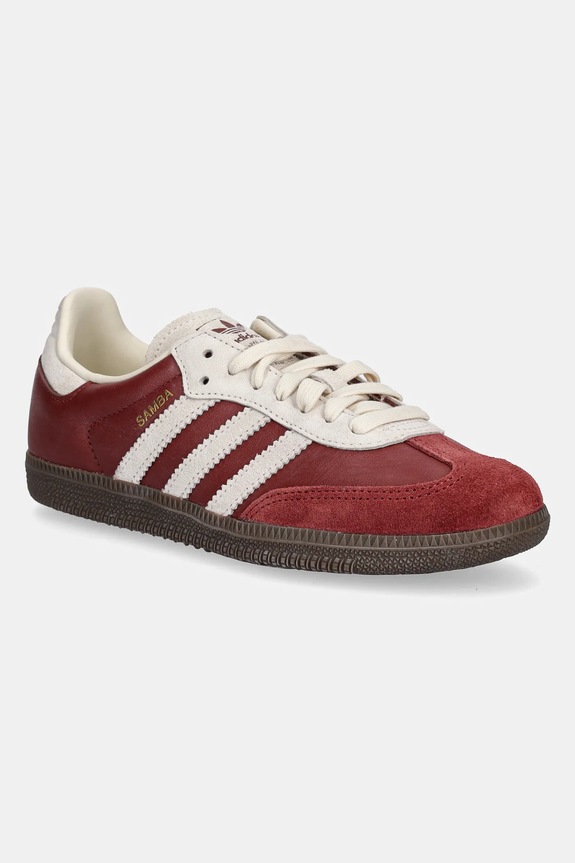 adidas Originals bőr sportcipő Samba OG J bevonatos bőr burgundia JH7863