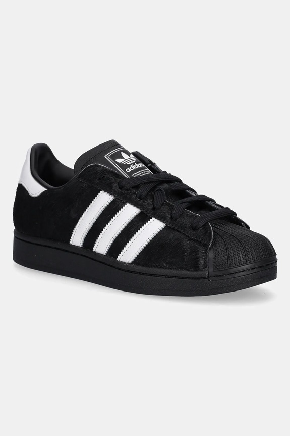 Шкіряні кросівки adidas Originals Superstar II W низька чорний JH9475