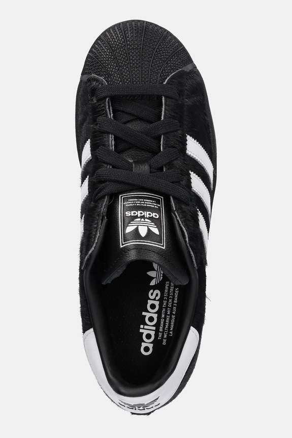 Шкіряні кросівки adidas Originals Superstar II W чорний JH9475