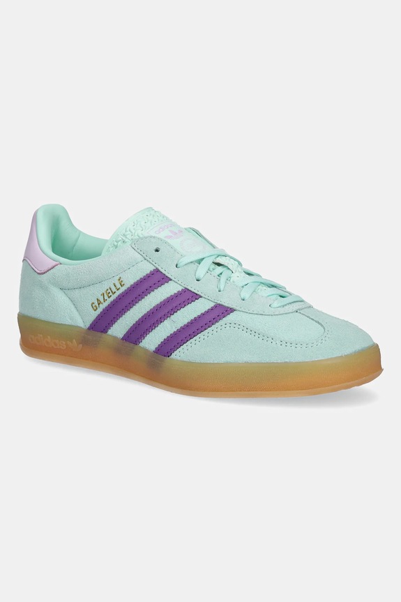 Tenisice od brušene kože adidas Originals Gazelle Indoor W brušena koža tirkizna JQ0192