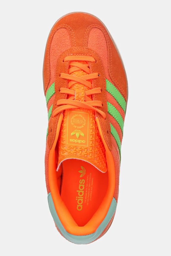 Nubukové tenisky adidas Originals Gazelle Indoor W oranžová JQ0193